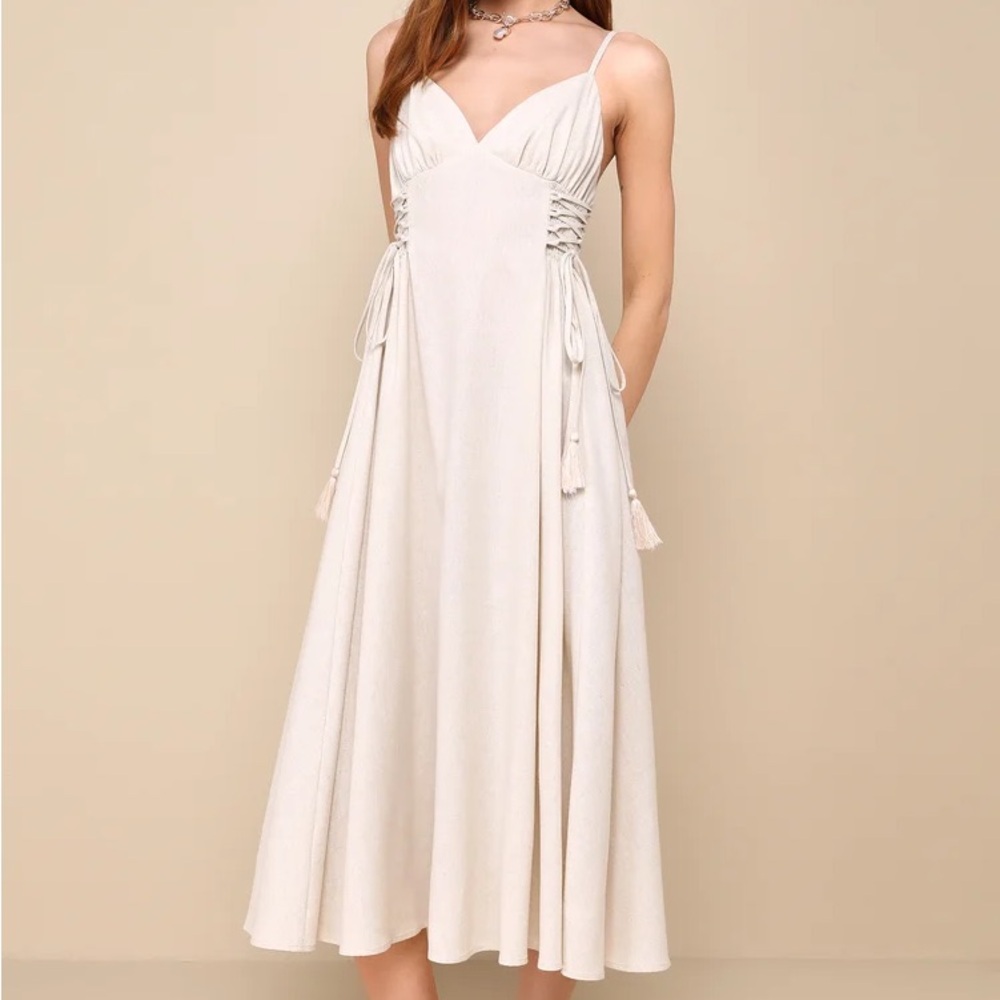 Lulu’s Cream linen Dress